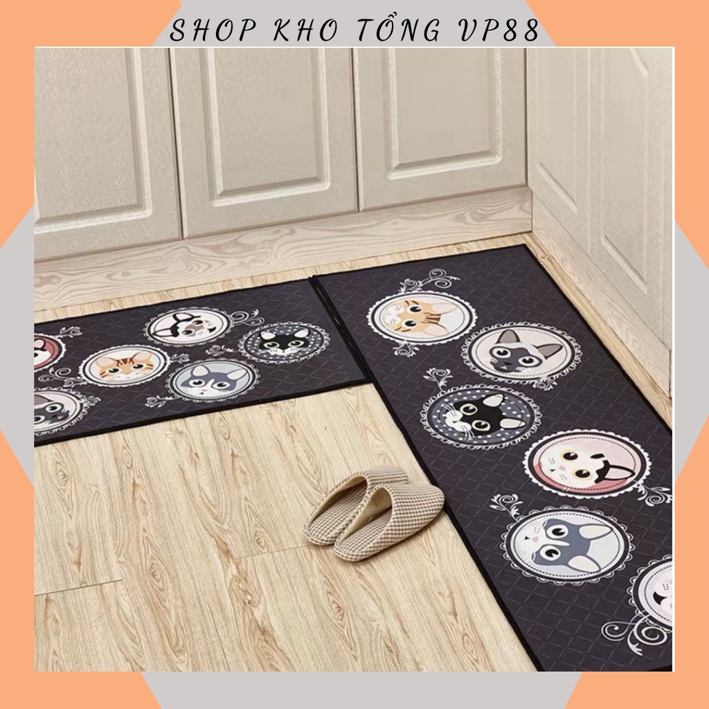 Bộ 2 Thảm Chùi Chân Cao Cấp Chống Trượt Thấm Hút Tốt (40 x 60cm + 40 x 120cm) 88201 SHOP KHO TỔNG