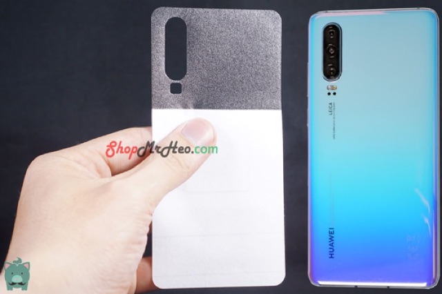 Skin Dán Mặt Sau Lưng Vân 3D Huawei P30 - P30 Lite - P30 Pro - Carbon, Hình hộp, Nhám, Vân Da