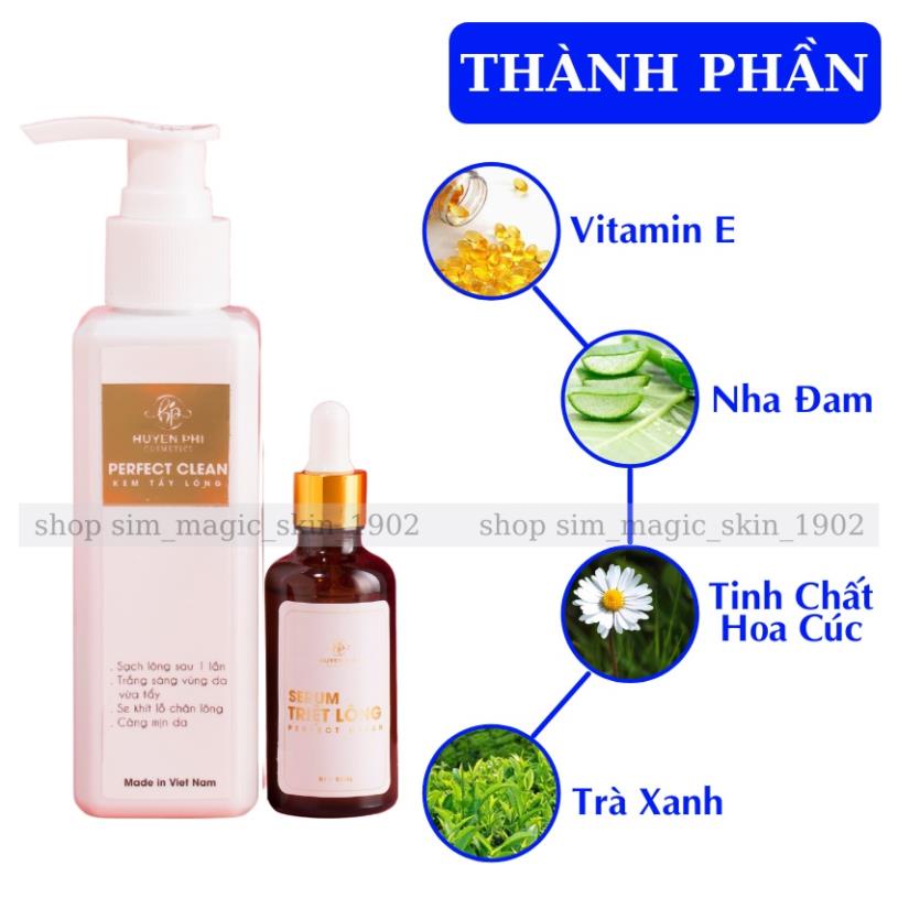 [Tặng Serum Triệt Lông Vĩnh Viễn 89k] combo Kem Tẩy Lông Huyền Phi Triệt Sạch Bất Chấp Các Loại Lông