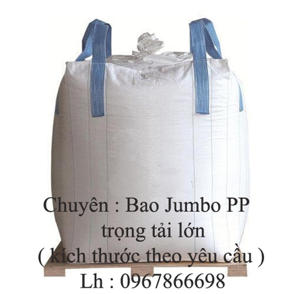 Bao cẩu Gumbo PP 1000kg miệng buộc, đáy xả loại tốt