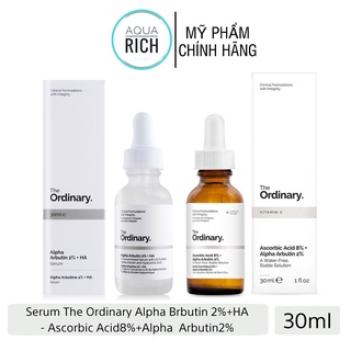 Serum dưỡng trắng da the ordinary alpha arbutin 2% + ha_ ascorbic acid 8% alpha arbutin 2%