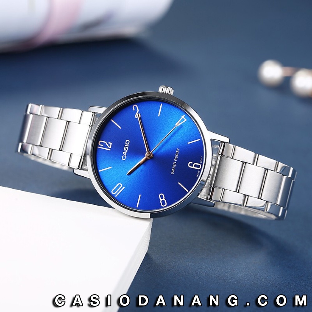 Đồng hồ nữ dây kim loại Casio chính hãng Anh Khuê LTP-VT01D-2B2UDF (34mm)