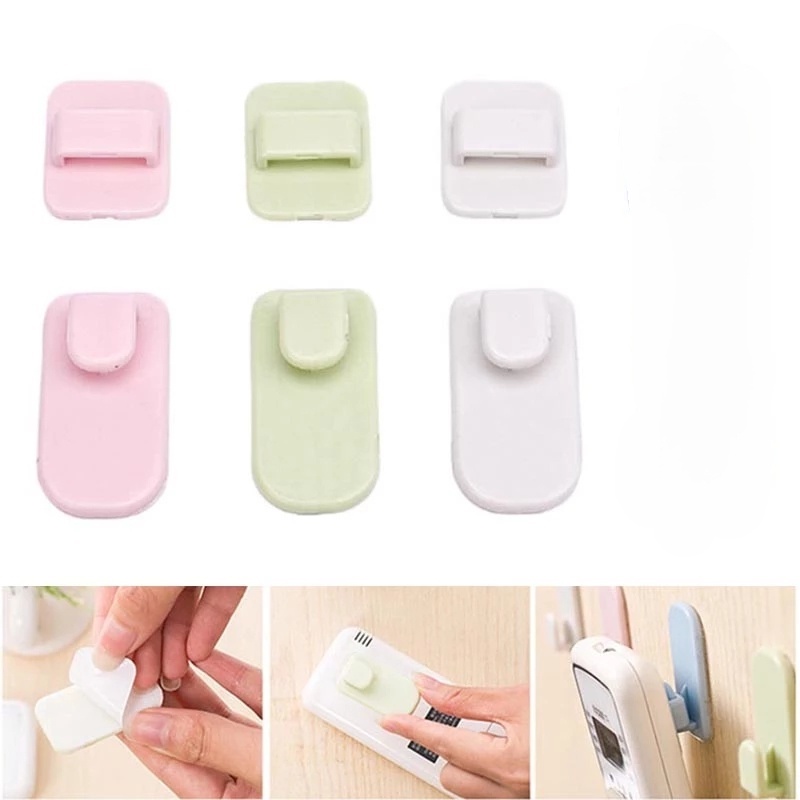 Bộ 4 giá đỡ bằng nhựa treo điều khiển máy lạnh/TV/chìa khóa gắn tường tiện dụng