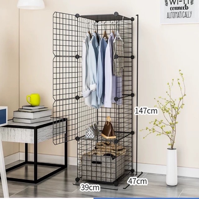 tủ lưới 4 ô sâu 47cm +kèm cửa lưới y mẫu