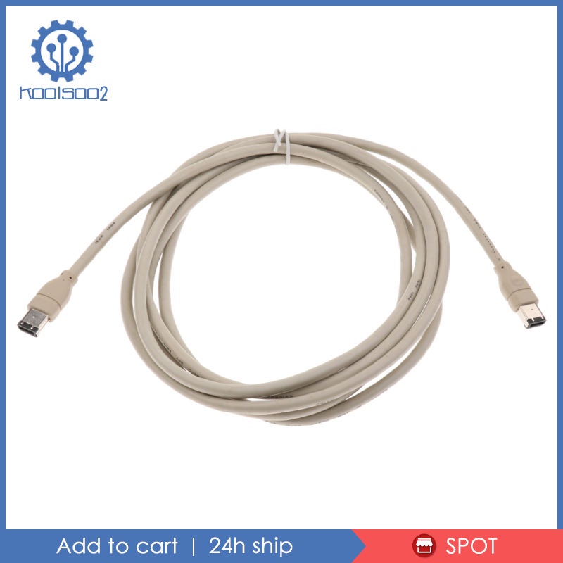 Cáp Lửa Koolsoo2 1394 6 Pin Sang 6Pin DV-OUT Máy Quay 3Meter Màu Xám