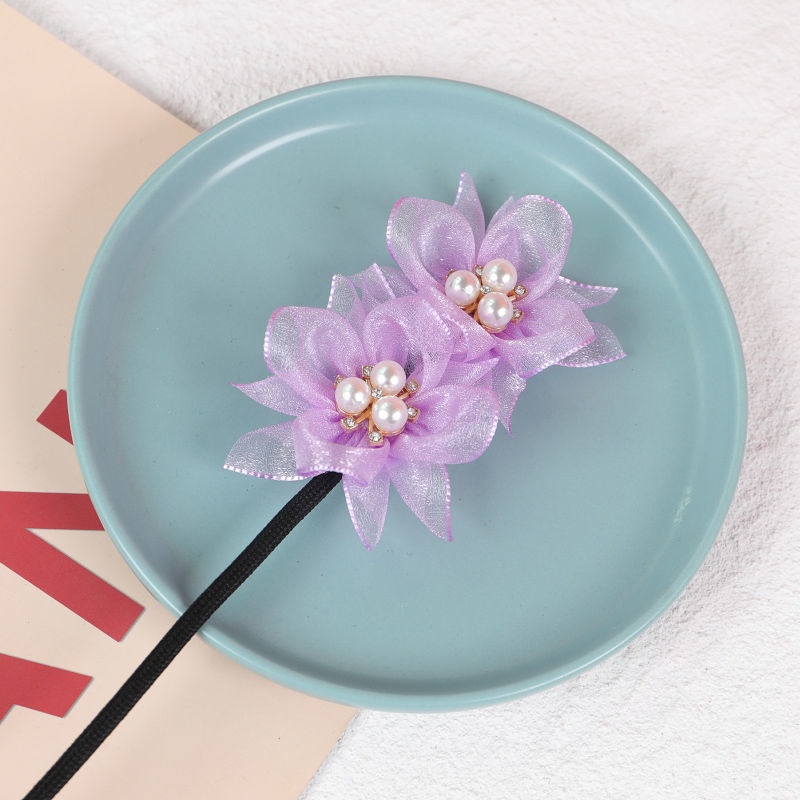 Dây Buộc Tóc Hình Bông Hoa Xinh Xắn Cho Bé Gái