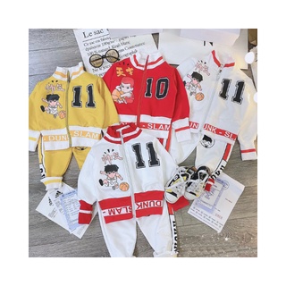 Set áo khoác bộ quần áo BABY SUP bóng rổ cho bé cân nặng từ 10-20kg