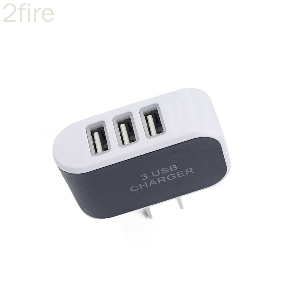Cốc sạc gắn tường 3 cổng USB AC 110-220V 5V sử dụng đa năng