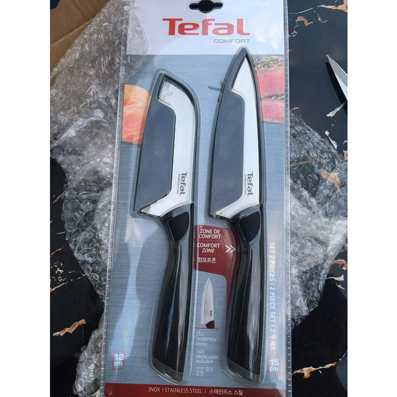 Bộ dao bếp Tefal Comfort K221S244 15cm và 12cm - Hàng chính hãng