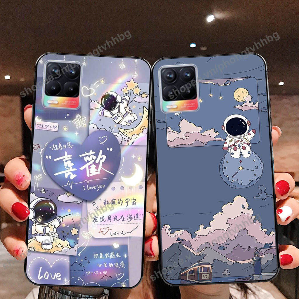Ốp lưng Realme 8 / Realme 8 Pro phi hành gia hoạt hình 3D cute giá rẻ