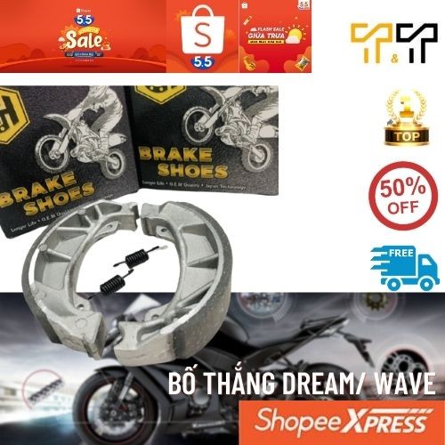 Bố thắng xe dream, wave, má phanh xe honda - cam kết hàng mới - shop Tây Thành