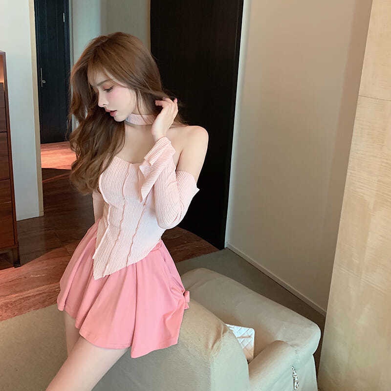 COZOK Chân Váy Lưng Cao Thời Trang Quyến Rũ