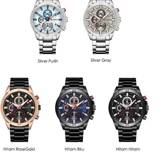 Mới Đồng Hồ Quartz Curren Chất Liệu Thép Không Gỉ 8275 Chrono Tour14