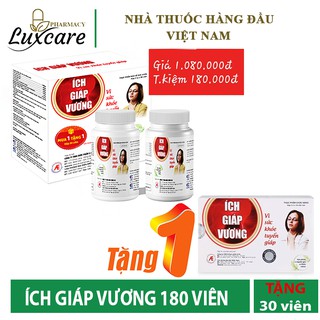 [TẶNG 1 HỘP 30 VIÊN] Ích Giáp Vương (Hộp 180 Viên) - Giảm Rối Loạn Tuyến Giáp