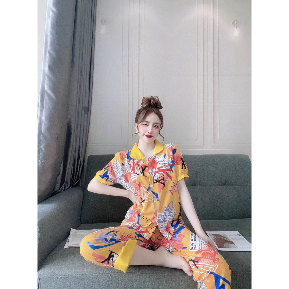 Đồ Bộ Nữ Mặc Nhà Lụa Hàn Quần Dài - MOMOSA SHOP