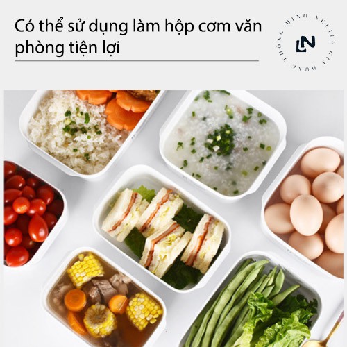 Hộp Đựng Thức Ăn, Thực Phẩm Sống/Chín Cao Cấp Nhật Bản - Hộp Nhựa Đựng Đồ Tủ Lạnh Bảo Quản Kín Hình Chữ Nhật, Hình Vuông