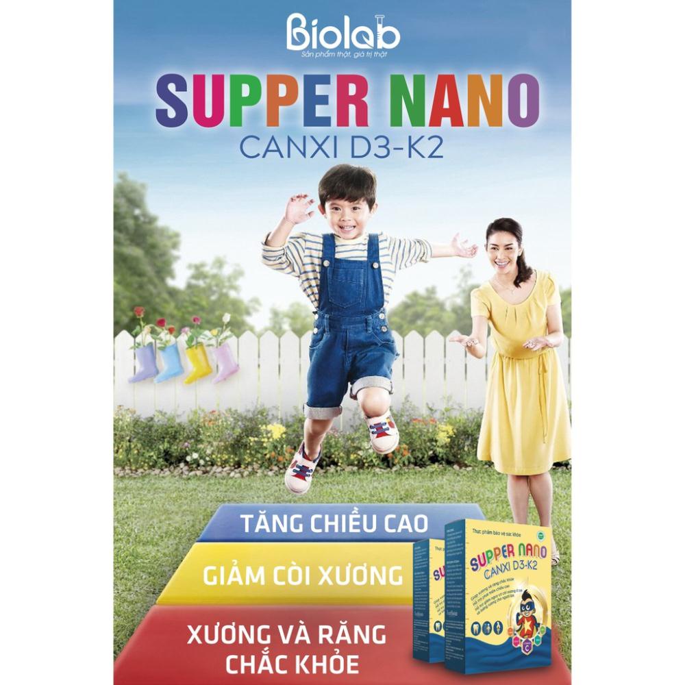 [HỘP 25 ống] SUPPER NANO CANXI D3-K2 HỖ TRỢ PHÁT TRIỂN CHIỀU CAO, GIÚP XƯƠNG VÀ RĂNG CHẮC KHỎE CHO BÉ YÊU