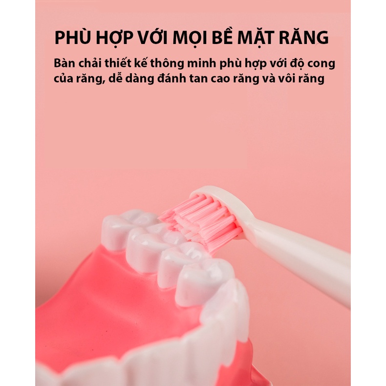 Bàn chải đánh răng điện lông mềm SeaSy SS03 công nghệ sóng âm tích hợp 3 chế độ, chải sạch mảng bám, loại bỏ vi khuẩn