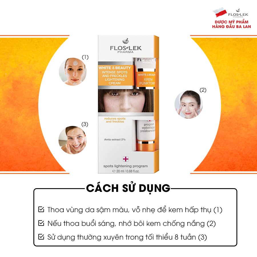 Chấm nám tàn nhan Floslek 20ml hỗ trợ làm mờ nám - tàn nhan - đồng đều màu da chính hãng