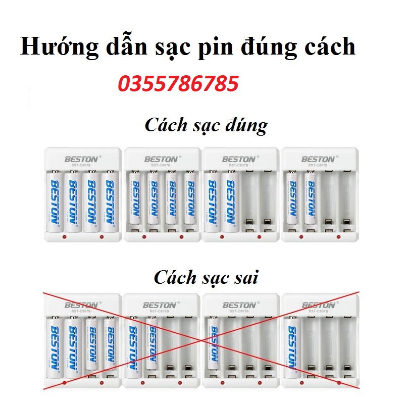 Combo pin AA/AAA kèm sạc hoặc pin riêng hãng Beston giá siêu tốt, bảo hành 1 tháng | Mic không dây, máy ảnh, điều khiển