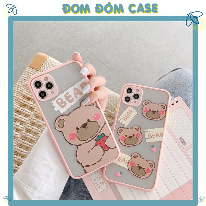 Ốp iPhone gấu hồng bảo vệ camera iPhone 6 6s 6 Plus 7 8 7 Plus 8 Plus X Xs Xr XsMax iPhone 11 11 Pro 11 Promax | BigBuy360 - bigbuy360.vn