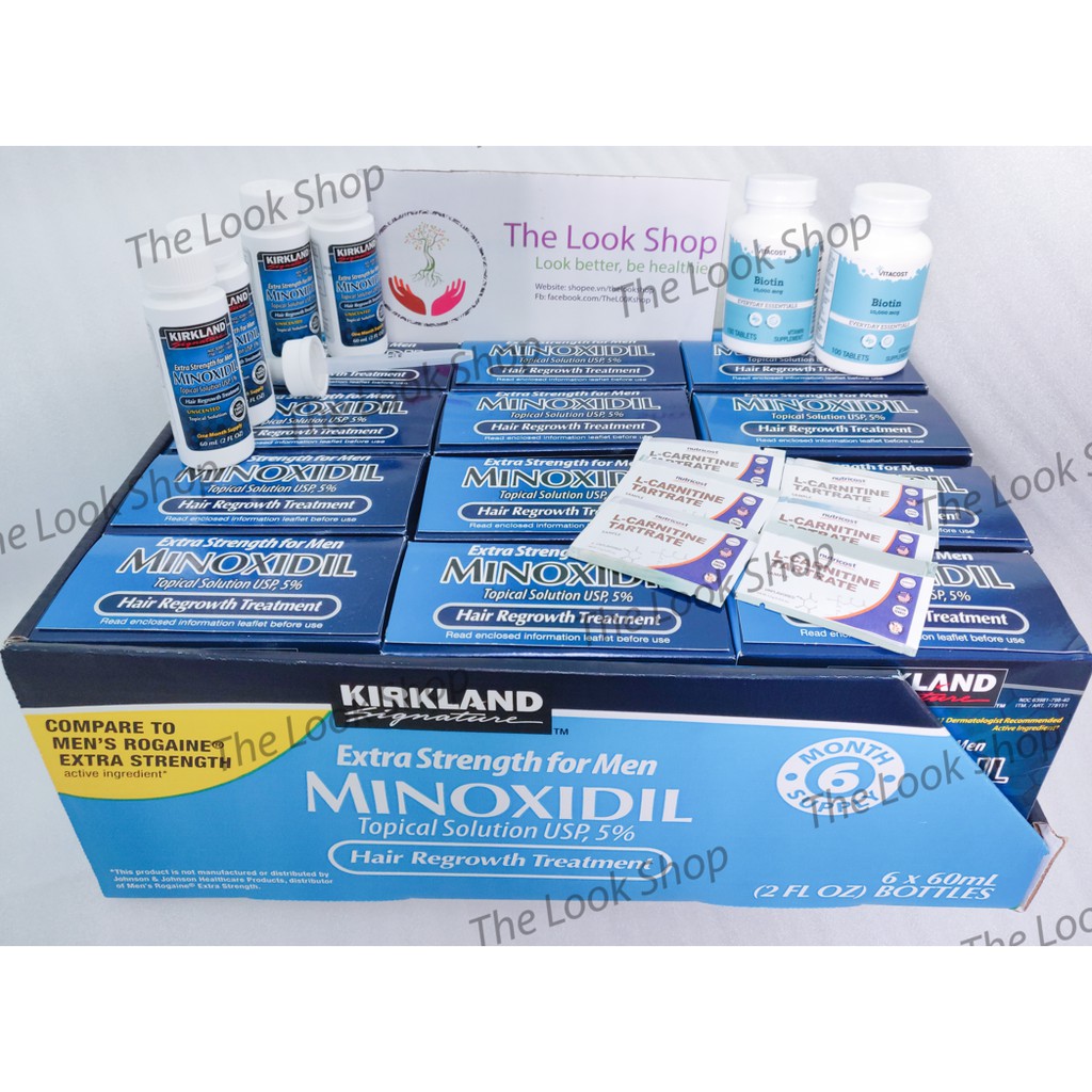 Minoxidil 5% Kirkland Signature 1 lọ 60ml- Giảm giá mua kèm serum hỗ trợ mọc râu, mọc tóc- Costco USA