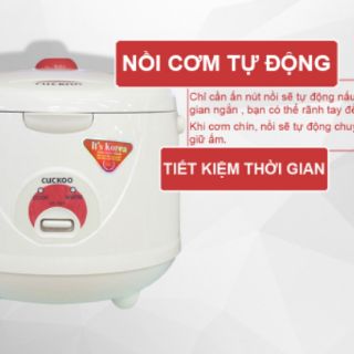 Nồi cơm điện Cuckoo 1.8 lít CR 1021
 
 (4-6 người ăn )