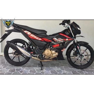 Tem rời dán xe raider fi đỏ đen