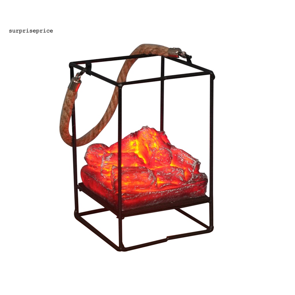 Đèn giả ngọn lửa than trang trí quán rượu/ spa độc đáo