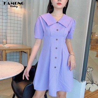 Đầm xếp ly eo cổ thuỷ thủ KAMONG D053