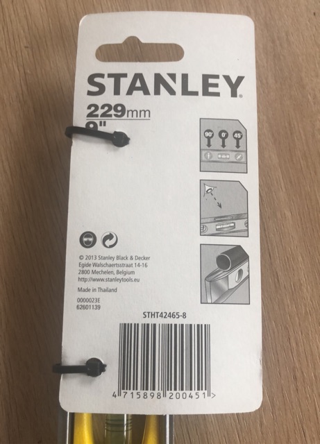 Thước thủy từ tính 9in Stanley 42-465