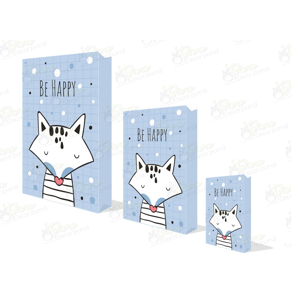 Túi giấy phong cách động vật cute 2 có đáy
