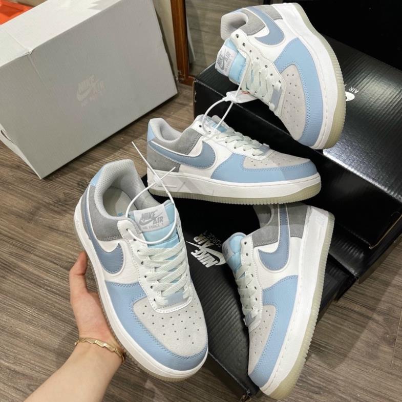 [FreeShip-Hàng Xịn] giày thể thao af1 xám xanh màu mới hàng cao cấp, Giầy Air force one Full phụ kiện