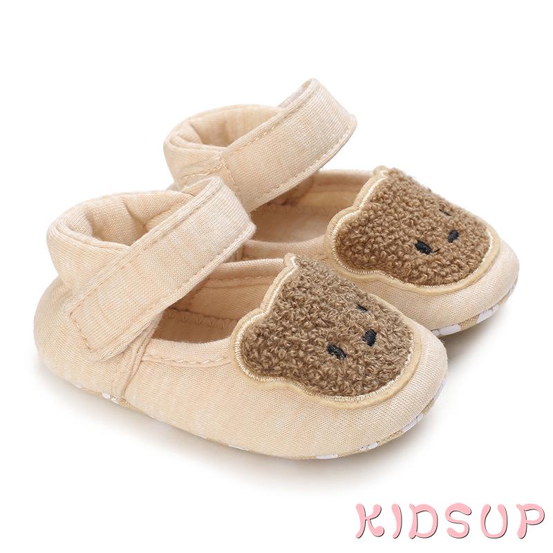 Giày Búp Bê Hình Gấu/Thỏ/Gấu/Thỏ Hoạt Hình Thoáng Khí Chống Trượt Dành Cho Bé 0-12 Tháng Tuổi