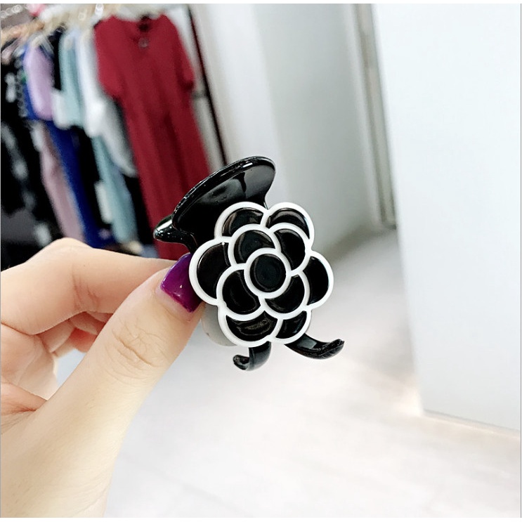 Kẹp tóc nhựa nữ phong cách hàn quốc, kẹp bông hoa hồng búi tóc tiện lợi