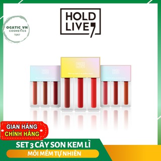 Son kem lì mềm môi lâu trôi - Set 3 cây son HOLD LIVE - mẫu mới 2019 - SM007