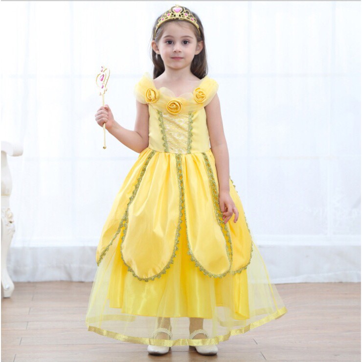 HM0228 - Đầm Công Chúa Belle Phim Người Đẹp Và Quái Vật cao cấp