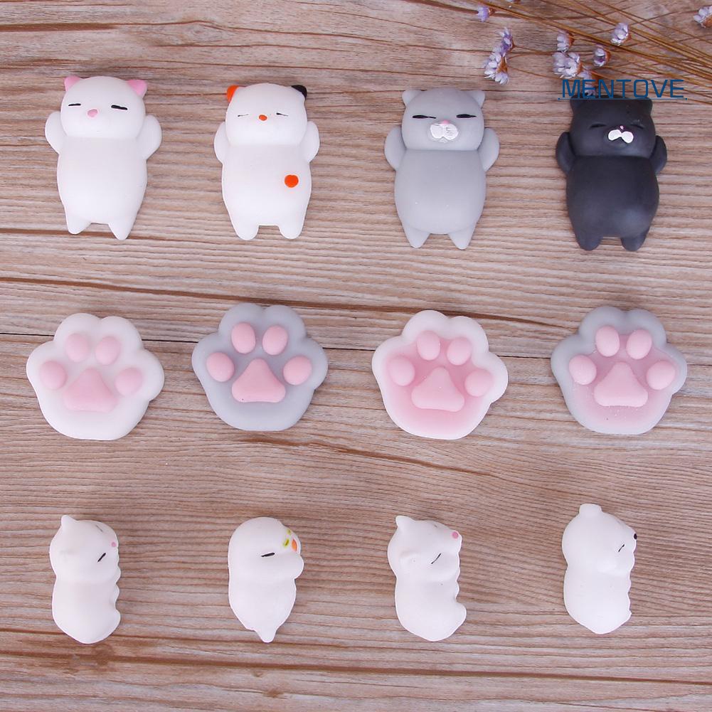 Đồ Chơi Nắn Bóp Đàn Hồi Giảm Stress Hình Mèo Hoạt Hình