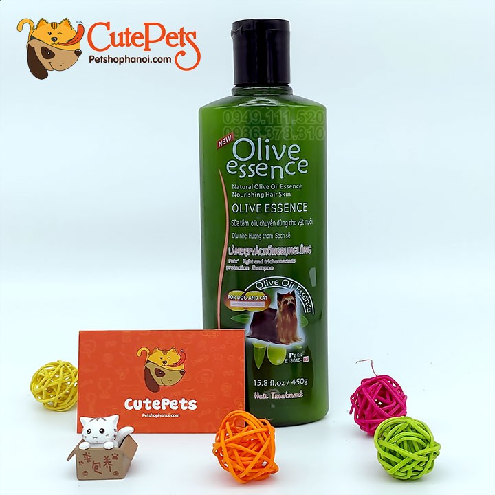 Sữa tắm cho chó mèo Olive Essence 450ml dầu tắm thú cưng Từ thiên nhiên - Cutepets