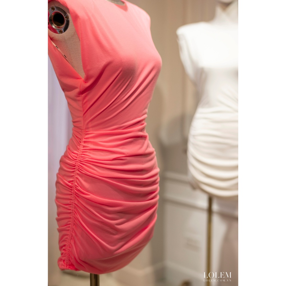 Đầm body hở lưng chất thun umi lụa thân váy rút nhún ôm sát cơ thể LOLEM CLOTHING DO183