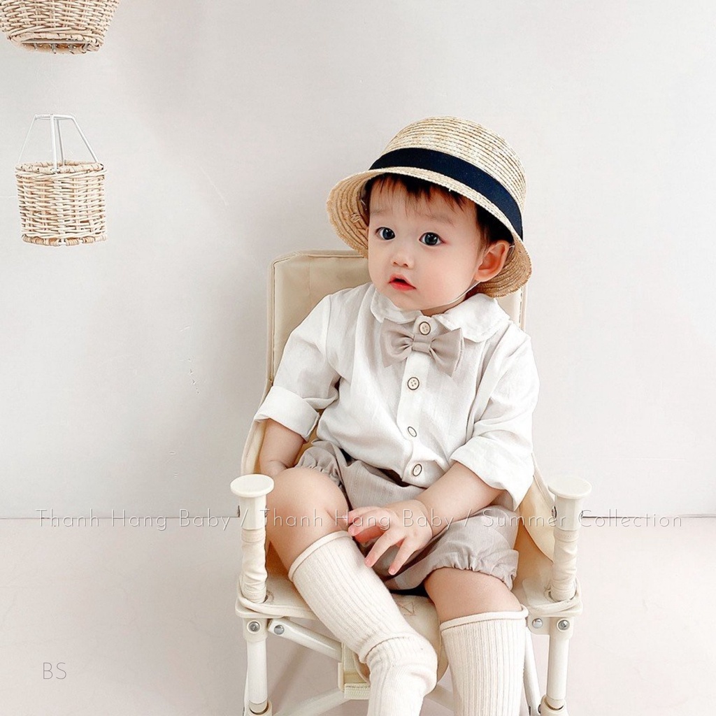 Bộ công tử cho bé trai , quần áo hè cho trẻ em thanh hằng baby 7 - 15 Kg