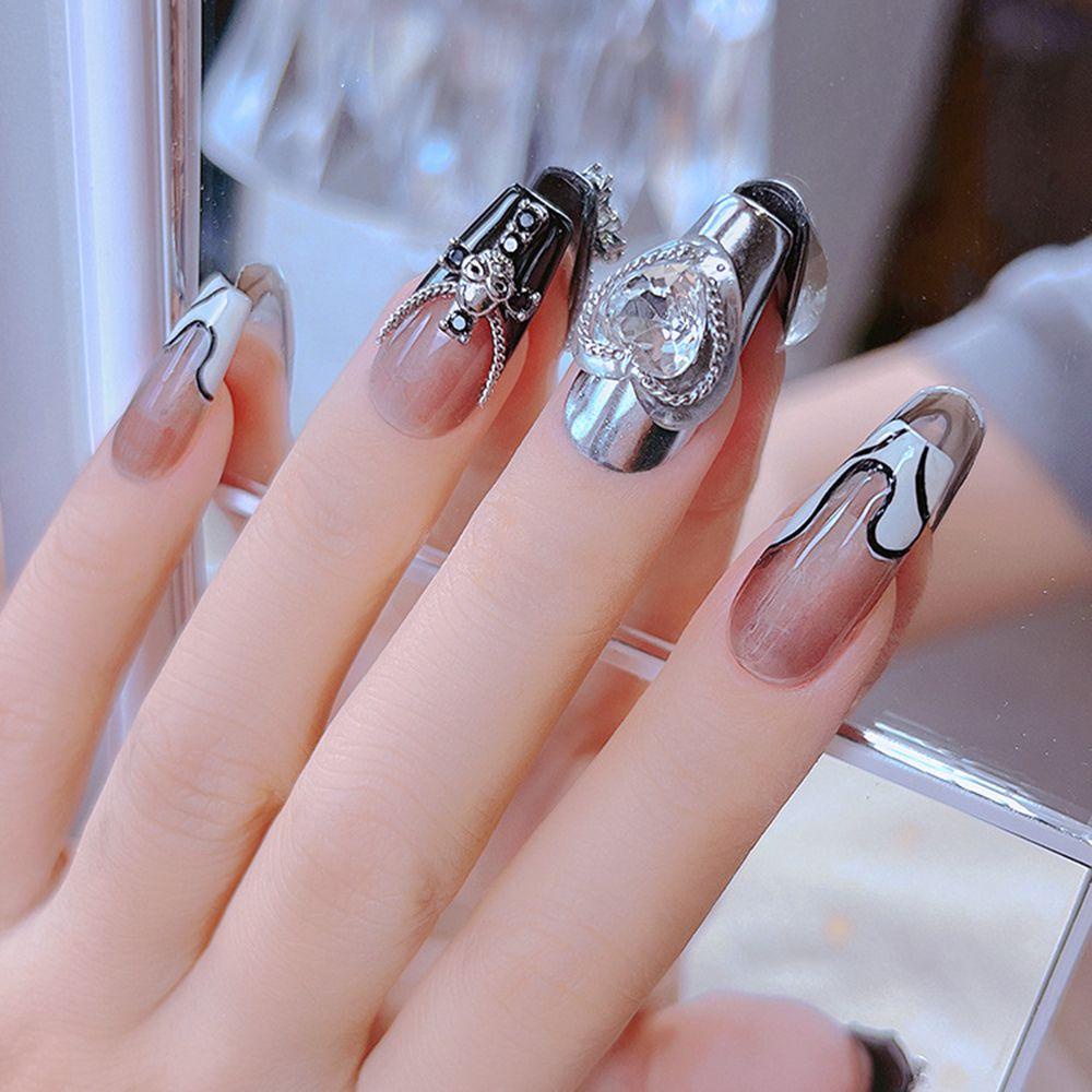 Hạt Charm Chữ Thập Lấp Lánh Nhiều Màu Sắc Trang Trí Móng|Phụ Kiện Làm Móng