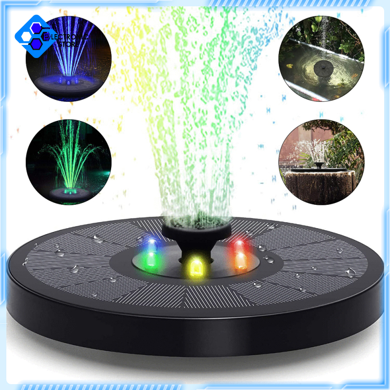 [Electronic store]Floating Solar Panel Fountain Water Pump Bird Bath With 3 Nozzle Spray Pumps