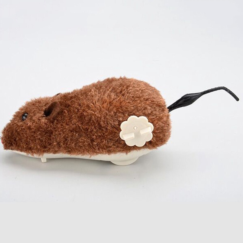 Đồ chơi chuột nhồi bông lên dây cót cho thú cưng