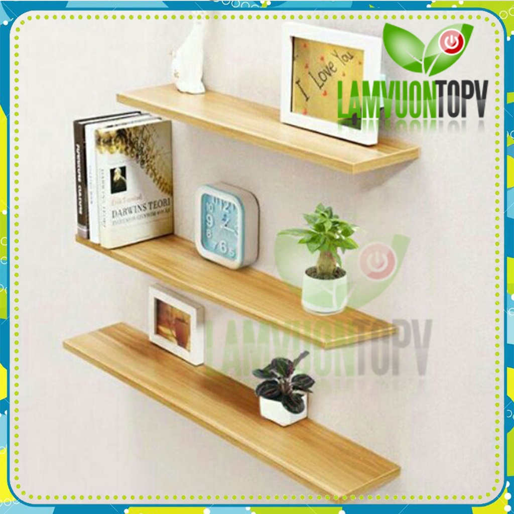 COMBO SET 3 KỆ GỖ DẤU CHÂN kích thước X3 trang trí đa năng giúp tiết kiệm diện tích trưng bày đồ dùng