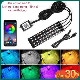 [ SIÊU RẺ ] Freeship - Đèn Led sàn đa màu sắc tùy chình dễ dàng nháy theo nhạc cho ô tô