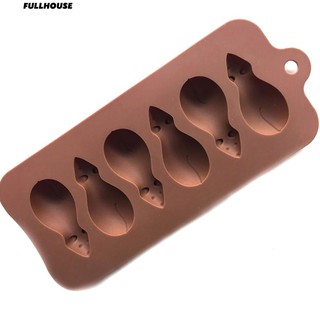 6 Cavities Mouse Silicone Cake Pudding Jelly Mold Chocolate DIY