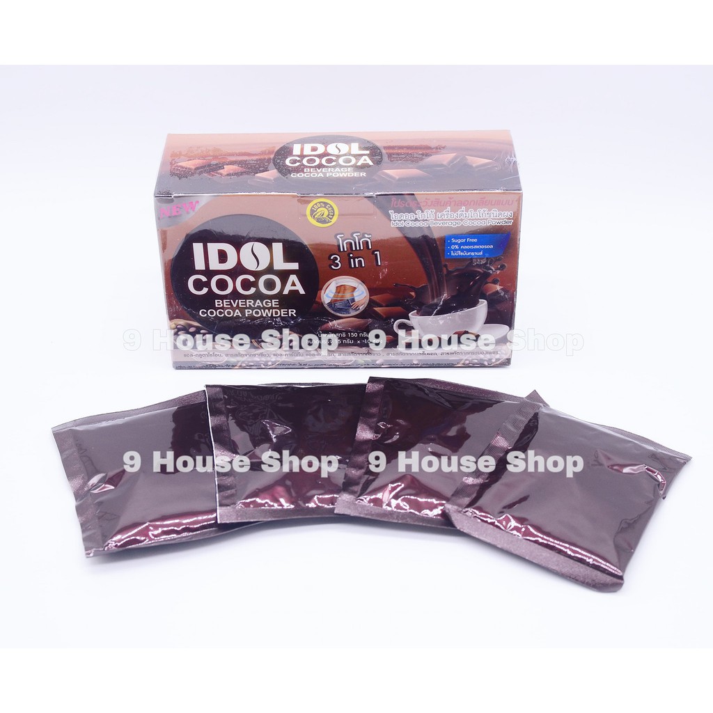 01 Hộp Bột Ca cao I-DOL COCOA 3in1 Thái Lan (Hộp 10 Gói)