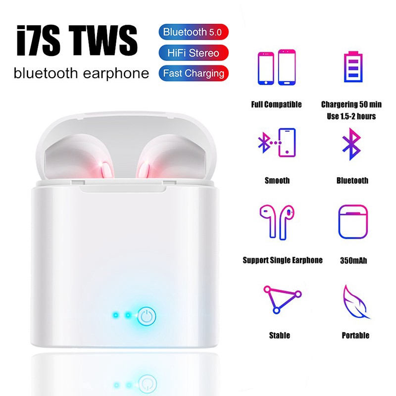 Tai Nghe Bluetooth Không Dây Mini I7S Tws Cho Điện Thoại