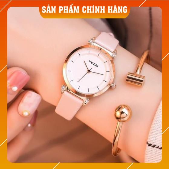 Đồng hồ nữ Kezzi 1781 dây da mặt tròn nhỏ xinh | BigBuy360 - bigbuy360.vn